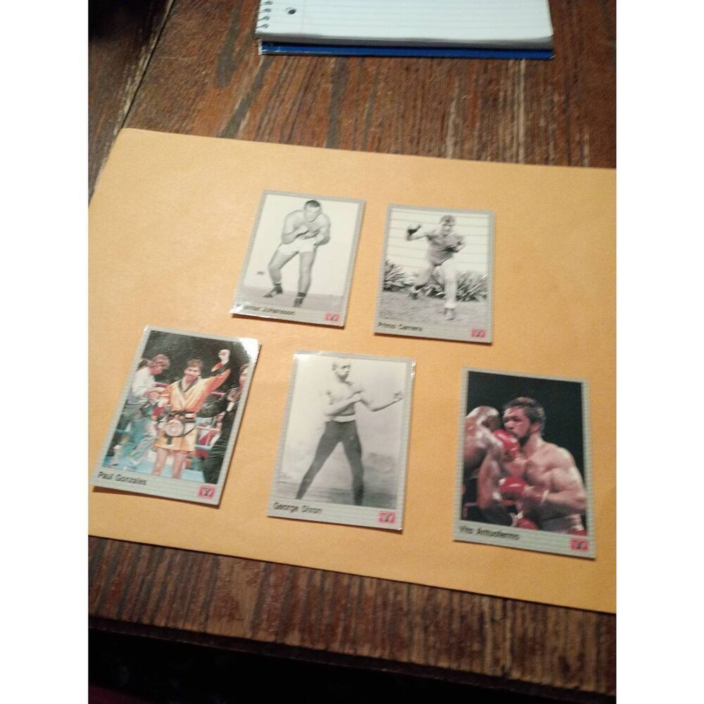 Lot of 5 Vintage 1991 AW Sports Boxing Fighting Trading Cards